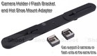 Dual Flash Camera Mount Bracket Holder Tripod Light Stand 2x 1 4  Screw Hot Shoe