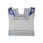 Mexican Embroidered Huipil Blouse Women White Floral Boho Peasant Top