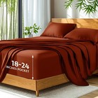 3 4pc Sheet Set 100  Bamboo Viscose Cooling Deep Pocket Luxury Soft Bed Sheets