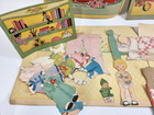 Old 1936 Saalfield Lot Paper Dolls - Akron Ohio 