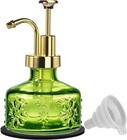 8 Oz Vintage Glass Soap Dispenser With Golden Pump  Refillable Liquid Dispens   