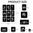 Temporary Tattoo Kit  7 Temporary Tattoo Stencils Flower 73 Pcs Stencils Real   