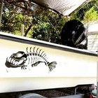 2x Skeleton Fish Bone Decal Fishing Boat Kayak Vinyl Decal Sticker Sailboat Ship