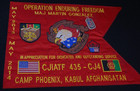 Oef 2013 - 2014 Camp Phoenix Afghanistan Maj  Gonzalez Swallowtail Guidon Flag