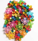 Lot 25 50 100 paper Quilling Flowers Made Using A Comb  Handmade Greeting Cards
