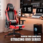 Gaming Chair Racing Office Computer Ergonomic Seat Height Adjustable Headrest