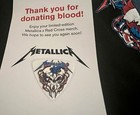 Metallica Squindo Red Cross Blood Drive Pick 2025