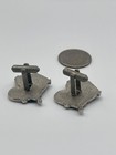 Vintage Hickok Silver Tone Koi Carp Fish Cufflinks 3d Sculptural