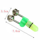 10x Led Night Fishing Bite Bait Alarm Twin 2 Bells Light Rod Tip Clip Alert Ring