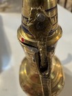 Vintage Brass Dallah Middle Eastern Tea Coffee Pot Eched Vintage  India 5   