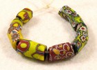 8 Old Venetian Glass Small Multicolor Millefiori African Trade Beads 6 To 8 Mm