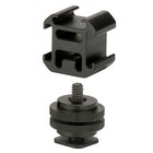 Aluminium Camera Hot Shoe Mount Adapter Video Triple Cold Shoe Bracket Lights