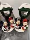 Disney Mickey   Minnie Mouse Winter Christmas Street Tea Light Candle Holder