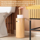 Bamboo Free Standing Toilet Paper Stand 3 Rolls Of Tissue Storage toilet Pape   