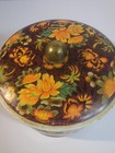 Vintage Floral Tin Designed By Daher Long Island Ny 11101 Made In England