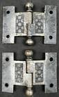 Pair Of Silver Plated Bronze Corbin Cushion Design Shutter Hinges 1 3 4 X 2 1 2
