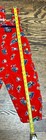 Oshkosh Vintage Corduroy Overalls Mice At Work 12 Months Construction Print Red