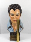 Vintage Large 1977 Elvis Presley Plaster Bust Statue 19 5  Continental Studios
