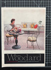 Woodard Furniture Owosso Mi Mid Century Style Mcm Decor Vintage Print Ad 1960