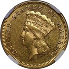 1871   3 Princess Gold  Ngc Au-58