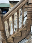 Antique Walnut Wood Or Mahogany Wood Architectural Double Newel Post