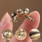 Brass Frog Figurine Small Animal Statue Table Office Home Decoration Toy Gifts
