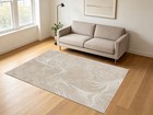 Light Beige Abstract Flowing Wave Area Rug  Soft Subtle Swirl Texture Pattern