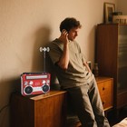 Stereo Fm Retro Solar Audio Bluetooth Speaker Portable Rechargeable W led Light