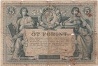 Austria  Hungary 5 Gulden Forint 1881 Used