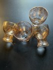 Small Gold Flecked Bar Glasses Set Of 4 Vintage Barware Cocktail Barware Glass