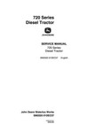 John Deere 720  730 Diesel Tractor Service Manual Repair Shop Technical Book
