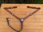 Circle Y Silver   Iron Star Concho Western Horse Headstall   Breast Collar Set