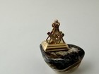 Antique 1921 Birmingham 9ct Gold Masonic Square   Compasses Fob Pendant 4 825g 