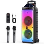 Jyxkaraoke Machine System W 2 Microphones  Party Bluetooth Speaker Subwoofer