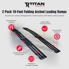 Titan Ramps 2 Pack 10    Folding Atv Ramps Arched Aluminum Design  Black open Box 