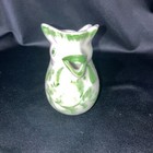 Vintage Andrea By Sadek 3    Chicken Rooster Mini Creamer Pitcher Green   White 
