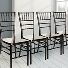 Fohfurniture 4 Pack Black Acrylic Chiavari Chairs  Modern Dining Ghost Chair