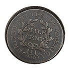 1804  plain 4  No Stems  Draped Bust Half Cent   Very Fine To Choice Very Fine