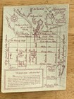 Vintage Tick Tock Tea Room Restaurant Menu Hollywood Calif Map W paper Menu