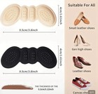 6 Pairs Heel Grips Liner Cushions For Loose Shoes Memory Foam Pads For Comfort