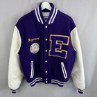 Vtg 90s East High Letterman Jacket Mens Large New York Wool Varsity Wrestling