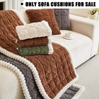 Pet Plush Sofa Cover Soft Non-slip Geometric Jacquard Couch Cover Cushion Protec