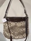 Nwt Coach Ashley Signature Logo Shoulder Bag Khaki brown F20111