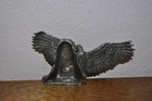 Pewter Native American Indian Girl With Eagle Figure 4-1 2  W By 2-1 4  T Signed