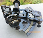 Antique Marine Collectible Brass Working German Nautical Sextant With Wooden Box