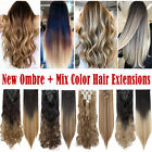 100  Natural Clip In Hair Extensions 8 Pieces Full Head Long Thick As Human Hyt8