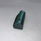 Vintage Lipstick Case Holder W mirror Green Floral Asian Silk Snap Closure