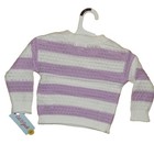 Toddler Knit Sweater 2t Purple And White  Cat And Jack Nwt