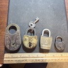 Antique Vintage Padlock Lot 4 Eagle - Terryville - Slaymaker Junkunc Working Key