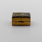 Vintage 1950s Confetti Lucite Pill Box Gold Tone Metal Mid Century Umbrella 1 5 